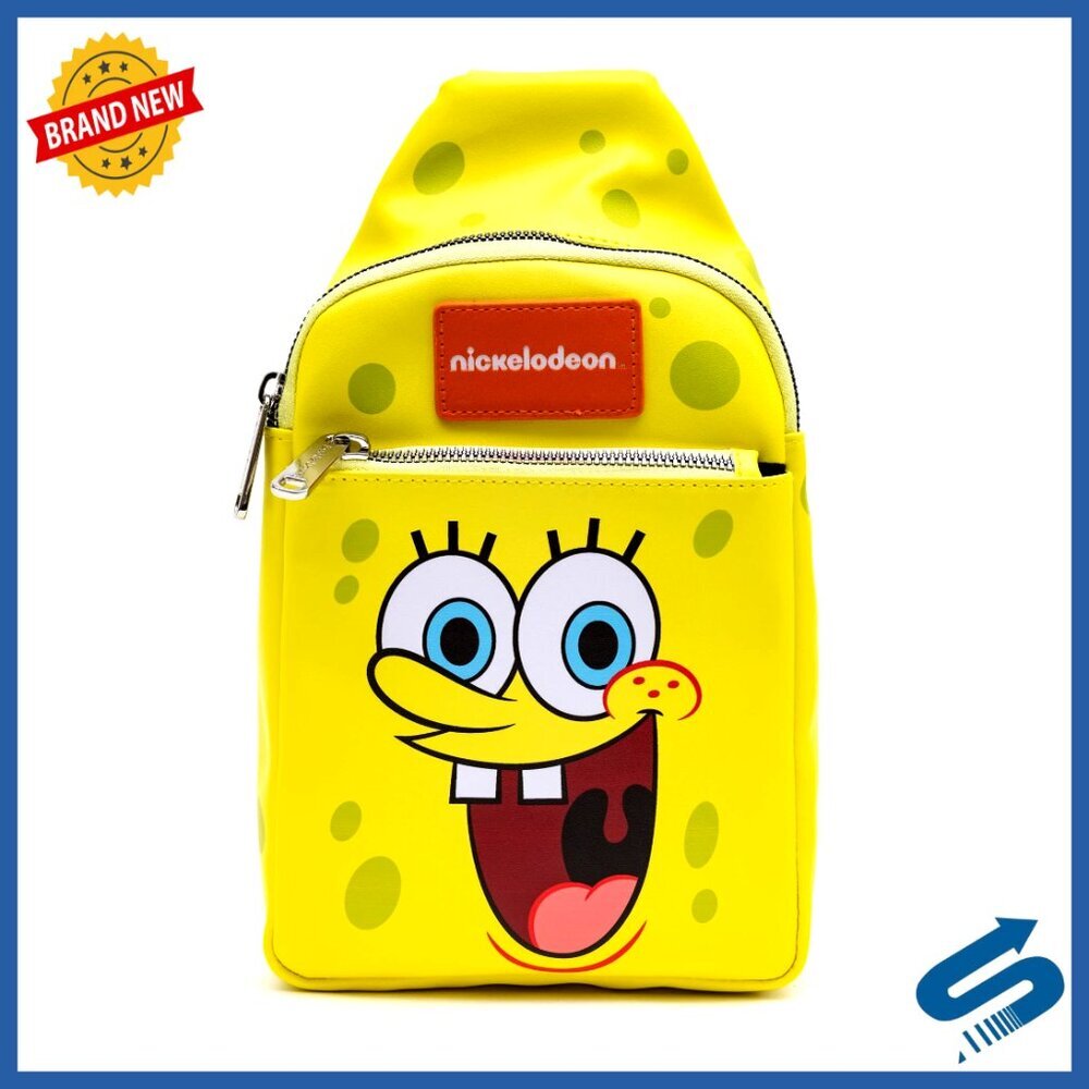 SpongeBob Crossbody Sling Bag Vegan Leather 11x6.5 Adjustable Strap